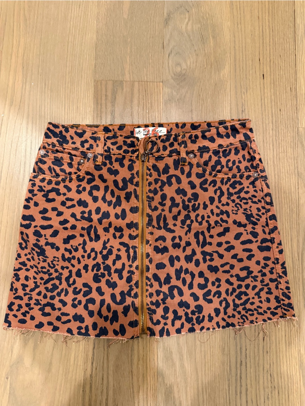 We The Free Leopard Print Mini Skirt